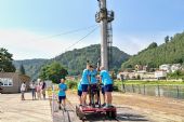 20.8.2016 - Děčín-Loubí, přístav: Draisine Club Bad Schandau v cíli © Jiří Řechka