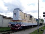 Železniční muzeum v Rize, lokomotiva VL26-005 z r. 1967 schopná bateriového pohonu, 8.7.2016 © Jiří Mazal