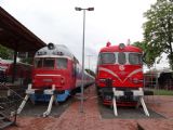 Železniční  muzeum ve Vilniusu, motorová jednotka D1 a lokomotiva TEP60, 9.7.2016 © Jiří Mazal