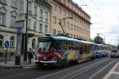 22.08.2016 - Liberec: tramvajová linka číslo tři do Horního Hanychova na zastávce Nádraží © Radek Hořínek