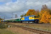 26.10.2016 - úsek Drahotuše - Hranice n.M.: 759.002-9 v čele Ex 10005 ''Retro Ostravan'' vjíždí na Hranický viadukt © Ing. Miloslav Bůžek, PhD.