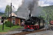 Schmalzgrube, odjezd parního vlaku do Jöhstadtu; 3.7.2016 © Pavel Stejskal