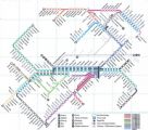 Schéma siete Metrorailu v okolí Pretórie a Johannesburgu. Zdroj: wikipedia