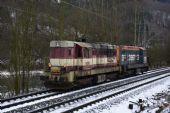 04.01.2017 - Děčín Čertova Voda - Dolní Žleb zastávka, 742.506 + 615 BFL, Lv 42380, © Václav Vyskočil