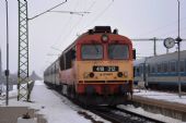 28.1.2017: MÁV 418.312 na vlaku z Pécse do Szombathely s pozdravem od strojvedoucího © Pavel Stejskal 