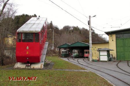 28.12.2016 - Graz: Mariatrost, tramvajové muzeum s vozem 2. generace lanovky © Dominik Havel