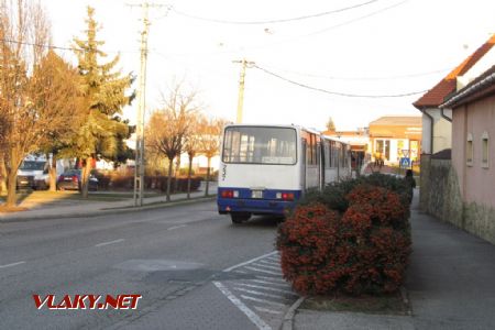 29.12.2016 - Veszprém: dovozový Ikarus 280 z roku 1989 opouští Dózsa Gy. tér © Dominik Havel