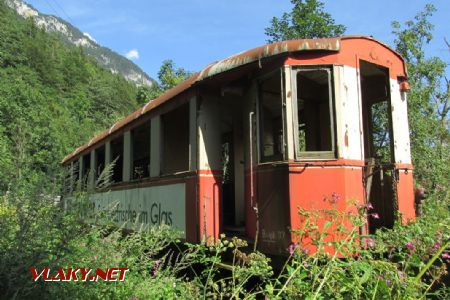 Hirschwang: odstavené vagony u depa Höllentalbahn, 20. 8. 2016 © Libor Peltan