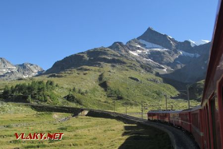 Bernina: poslední kousek stoupání kolem 2200 m n. M., 22. 8. 2016 © Libor Peltan