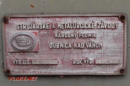 08.10.2005 - SaZ Sázava: 710.658-6, výrobní štítek © PhDr. Zbyněk Zlinský