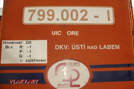 22.09.2007 - PJ Liberec: 799.002-1 - označení a nápisy © PhDr. Zbyněk Zlinský