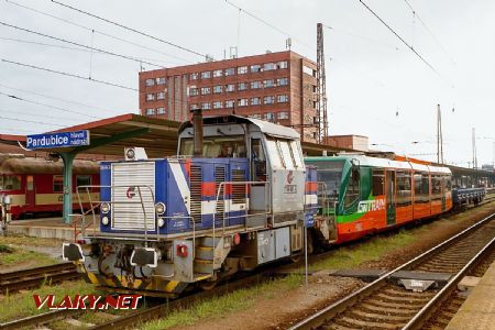 18.07.2017 - Pardubice hl.n.: 709.401, přeprava motorového vozu GWTR © Jiří Řechka