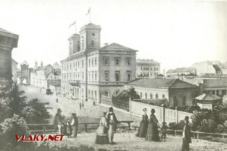 nejstarší podoba Státního (dnes Masarykova) nádraží