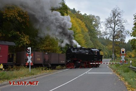 Mägdesprung, odjezd parního vlaku; 2.10.2017 © Pavel Stejskal