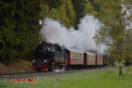 Sternhaus Haferfeld – Ramberg, HSB 99.6001 na vlaku do Alexisbadu; 2.10.2017 © Pavel Stejskal