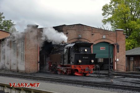 Gernrode, lokomotiva HSB 99.6001 ve výtopně; 2.10.2017 © Pavel Stejskal