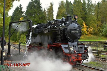 Hasselfelde, voda dobrána, lokomotiva HSB 99.6001; 2.10.2017 © Pavel Stejskal