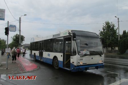 Iași, autobus DAF u smyčky Tehnopolis, 27. 7. 2017 © Libor Peltan