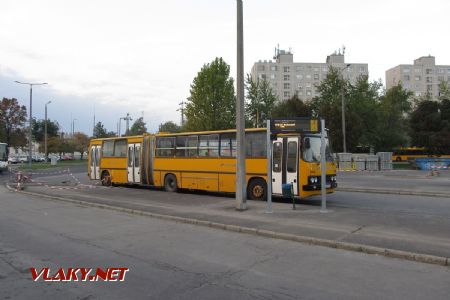 Autobus typu Ikarus 280.30M z roku 1998 stojí na autobusovém nádraží Cegléd před odjezdem na regionální linku, 29.09.2017 © Dominik Havel