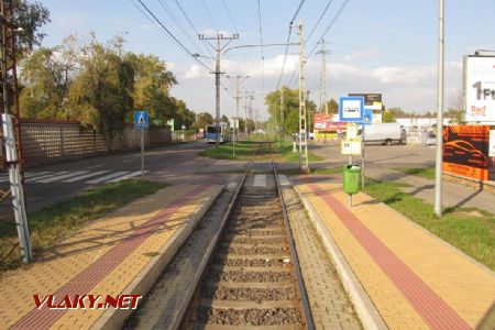 Szeged: tramvajová trať linky 3F v okolí zastávky Belvárosi temető II. kapu, 29.09.2017 © Dominik Havel