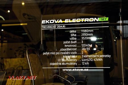 21.11.2017 - Praha, Výstaviště: parciální trolejbus Ekova Electron 12T © Jiří Řechka