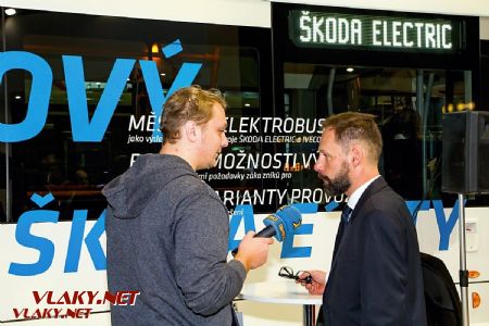 21.11.2017 - Praha, Výstaviště: obchodní ředitel Škoda Elektric a.s. Radek Svoboda poskytuje rozhovor © Jiří Řechka