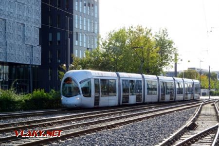 Lyon, zast. tramvaje Vaulx-en-Velin La Soie s tramvají typu  Alstom Citadis 402, 29.9.2017 © Jiří Mazal