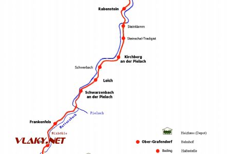Mapa Mariazellerbahn © Wikipedia.de