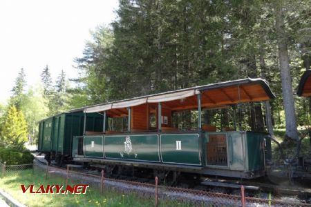 Muzeální tramvaj v Mariazellu, zast. Erlaufsee, vůz č. C7 Salzburger Lokalbahn, 21.5.2016 © Jiří Mazal
