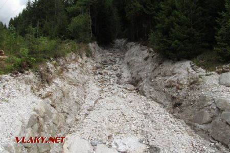 14.07.2017 – cyklostezka na Brennerské dráze: ...kvůli nedávnému sesuvu © Dominik Havel