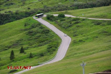 14.07.2017 – průsmyk Pordoi: Citaro III na zpáteční cestě do Corvary a Kolfuschg/Colfusco © Dominik Havel