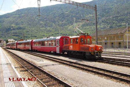 15.07.2017 – Tirano: dodnes používaná posunovací lokomotiva Ge 2/2 z roku 1911 pamatuje ještě samostatnou Berninabahn © Dominik Havel
