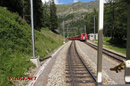 15.07.2017 – Berninabahn: výhybna Stablini existovala mezi roky 1913 a 1960 a v dnešní podobě od roku 2001 © Dominik Havel