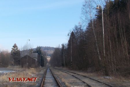 27.02.2016 - Malá Morávka, koľajisko stanice od ukončenia trate © Michal Čellár