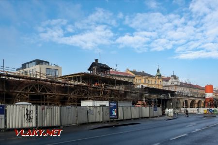 16.2.2018 - Praha-Karlín: práce na spojovacím karlínském viaduktu © Jiří Řechka