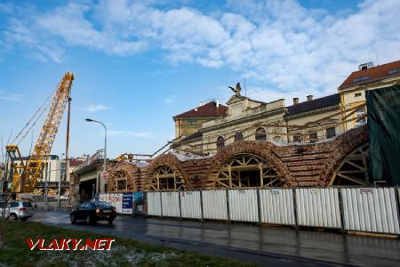 16.2.2018 - Praha-Karlín: práce na spojovacím karlínském viaduktu © Jiří Řechka