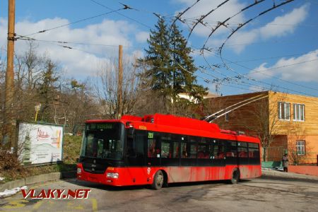 Trolejbus na konečnej zast. Koliba, 24.2.2018 © Kamil Korecz