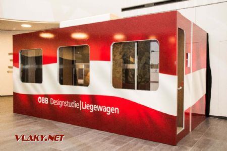 Model lehátkového vozu ÖBB se spacími kójemi © Blog ÖBB