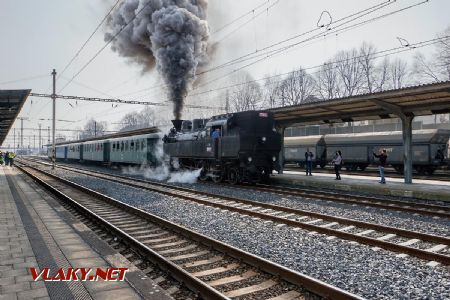30.3.2018 - Lovosice: odjezd prvního mimořádného parního vlaku zpět do Mostu © Jiří Řechka