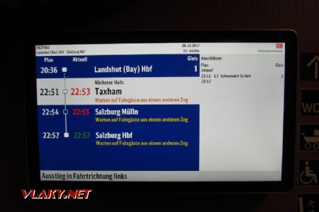 28.12.2017 – Salzburg: nesmysly v informačním systému DB Südostbayernbahn © Dominik Havel