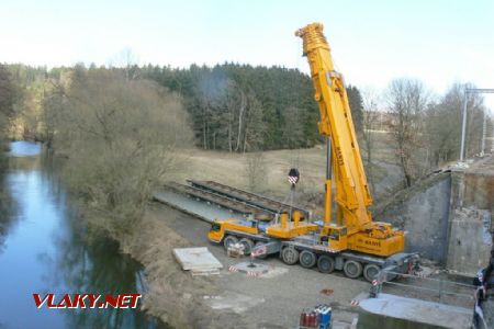 03.04.2018 - úsek H.Brod - Okrouhlice: rekonstrukce mostu přes Sázavu © Luděk Šimek 