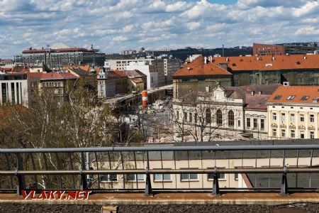 14.4.2018 - Praha-Folerenc: pokračující rekonstrukce Negrelliho viaduktu © Jiří Řechka