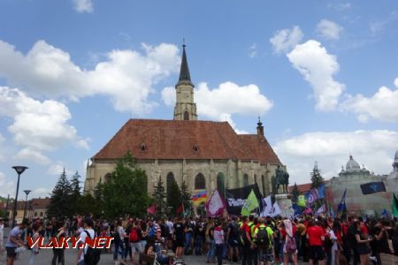 Cluj-Napoca, Piaţa unirii s katedrálou sv. Michala, 9.5.2018 © Jiří Mazal