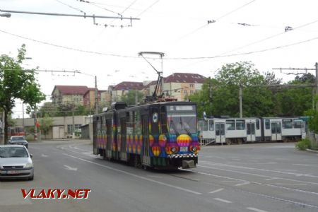 Cluj-Napoca, Str. Bucium, tramvaj KT4D, 9.5.2018 © Jiří Mazal