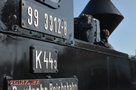 5.5.2018 – Sendražice, lokomotiva DR 99.3312, detail označení © Pavel Stejskal