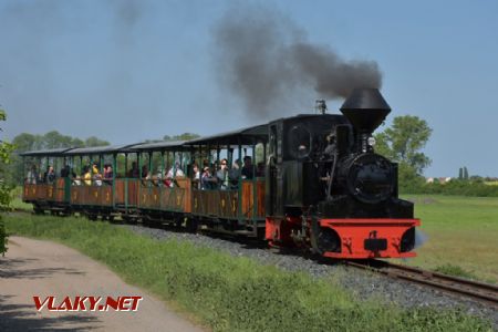 5.5.2018 – Vlak s lokomotivou DR 99.3312 mezi Výrovnou a Mlýnkem © Pavel Stejskal