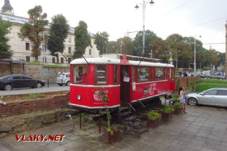 Lviv, stará tramvaj coby prodejna suvenýrů, 11.8.2018 © Jiří Mazal
