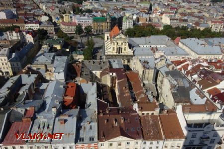Lviv, pohled z radniční věže směrem k prospektu Svobody, 12.8.2018 © Jiří Mazal