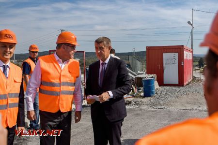 21.9.2018 - Kyšice, Ejpovický tunel: premiér Andrej Babiš a ministr dopravy Dan Ťok © Jiří Řechka