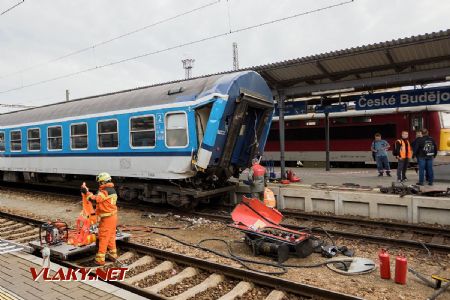 22.9.2018 - České Budějovice: likvidace následků večerní nehody © Jiří Řechka